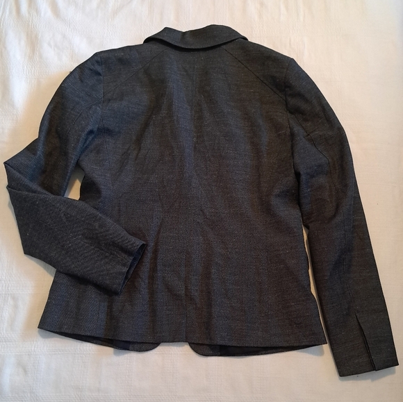 Loft women's blazer size 10 blue heather, dual front pockets, New - Picture 7 of 8